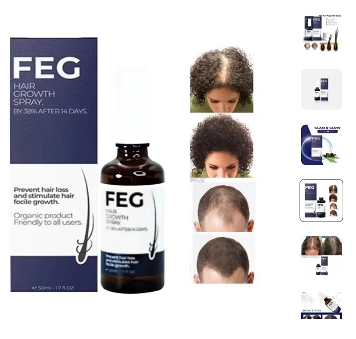 Gleamify™-FEG Hair Growth Spray-Natural Hair Regrowth & Strengthening Solution - Coolmania