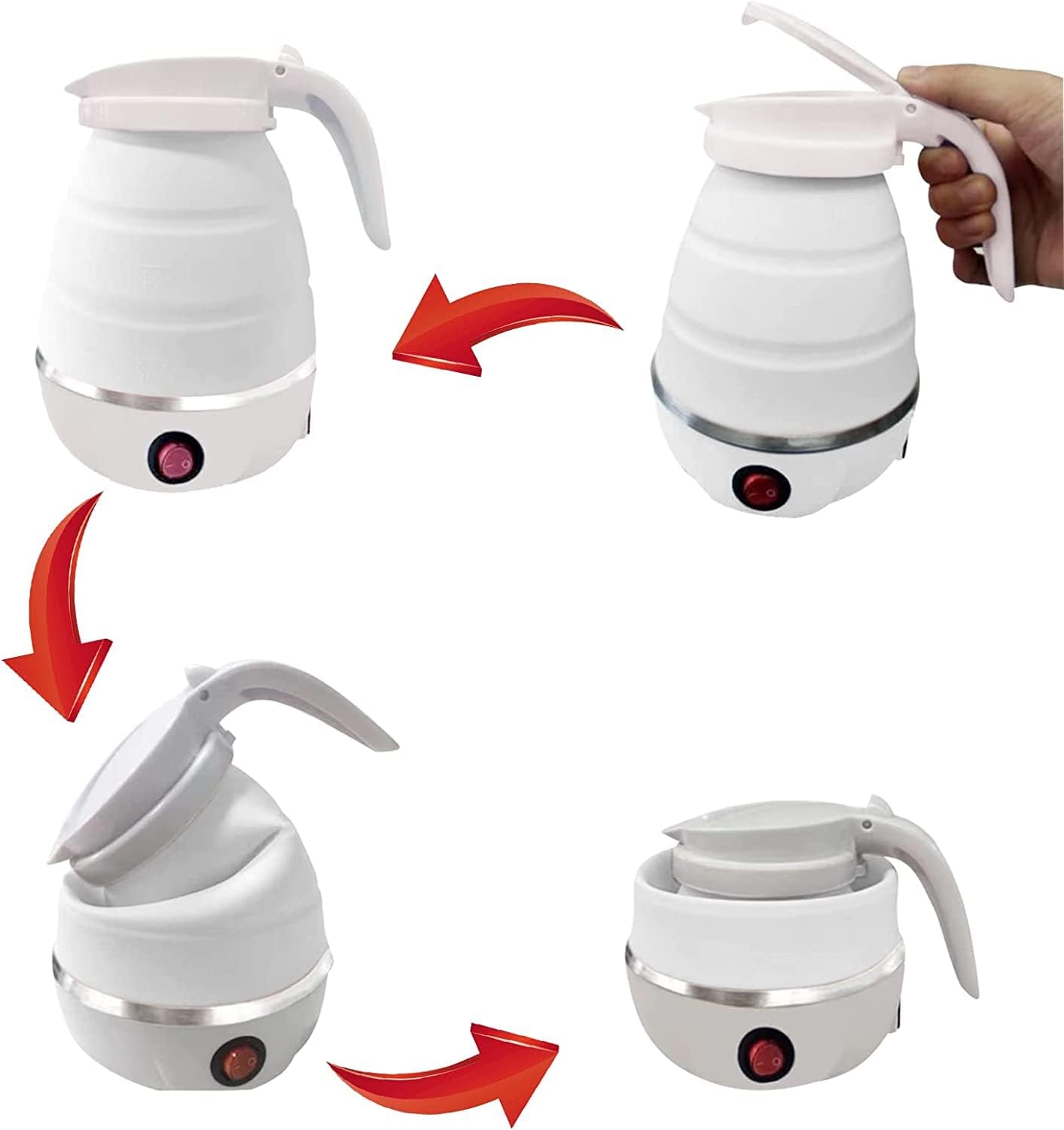 Gleamify™-Portable Foldable Electric Kettle-Travel-Friendly, Fast Boiling, Food-Grade Silicone - Coolmania