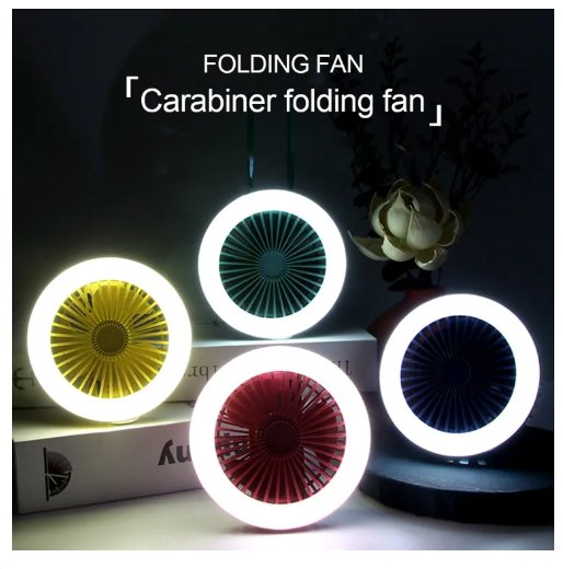 Gleamify™-Rechargeable Electric Fan-Portable USB Cooling Fan with LED Night Light - Coolmania