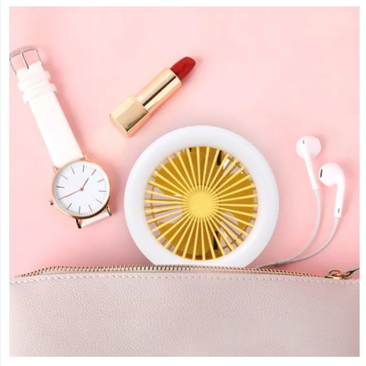 Gleamify™-Rechargeable Electric Fan-Portable USB Cooling Fan with LED Night Light - Coolmania