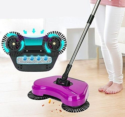 Gleamify™-Floor Sweeper-360° Manual Rotating Magic Broom for Effortless Multi-Surface Cleaning - Coolmania